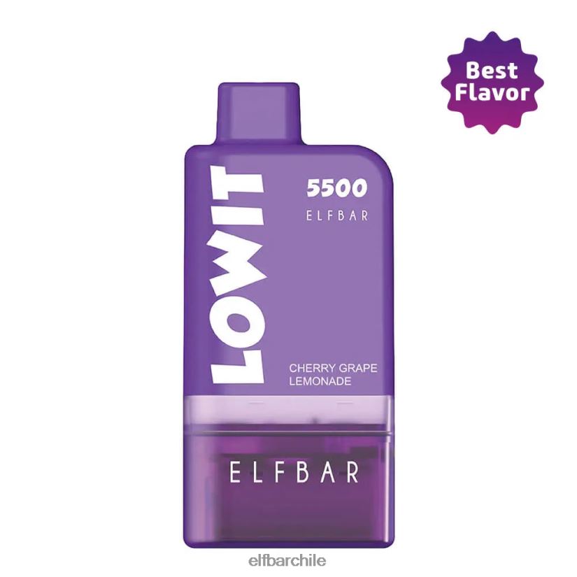 ELFBAR kit de vainas precargadas lowit 5500 2%nic limonada de uva cereza vaina de limonada de uva cereza+batería morada L84404135