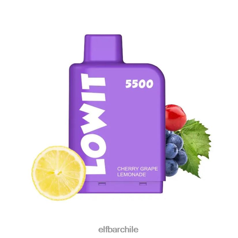 ELFBAR vaina precargada lowit 5500 inhalaciones 2% nic limonada de uva cereza L84404148