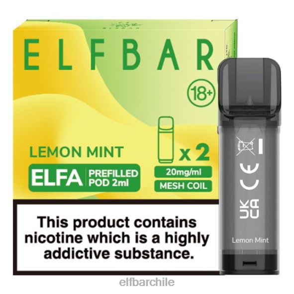 cápsula precargada elfbar elfa - 2 ml - 20 mg (paquete de 2) menta Limón DS2DF110