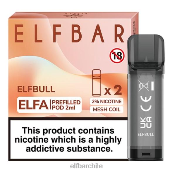 cápsula precargada elfbar elfa - 2 ml - 20 mg (paquete de 2) toro elfo DS2DF128