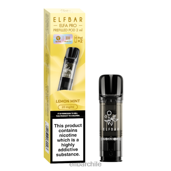 elfbar elfa pro cápsulas precargadas - 20 mg - paquete de 2 menta Limón DS2DF82