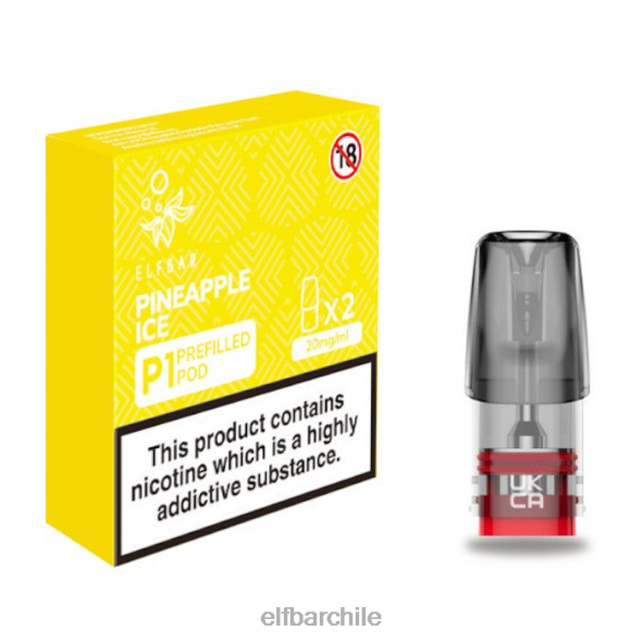 elfbar mate 500 p1 vainas precargadas - 20 mg (paquete de 2) hielo de piña original DS2DF151