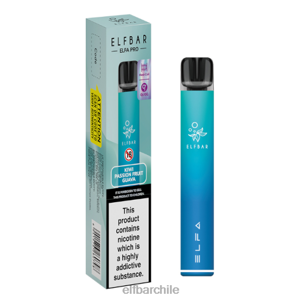 kit elfbar elfa pro pod - recargable aurora blue + vaina precargada de maracuyá y kiwi DS2DF66