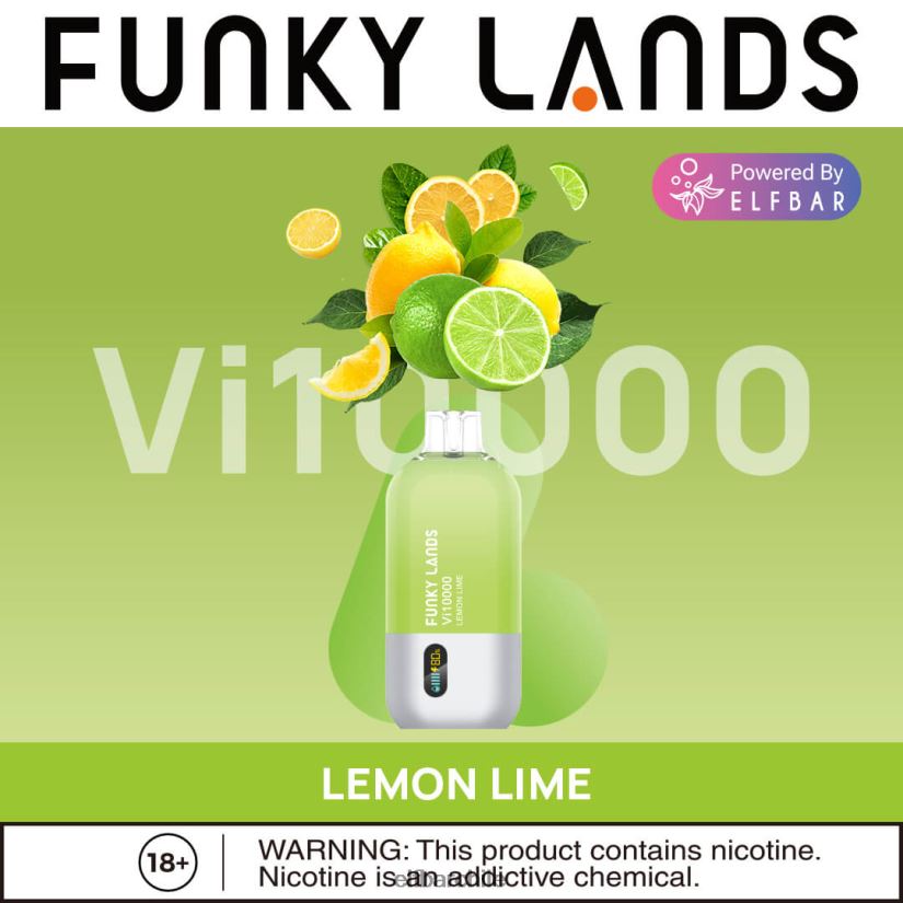 ELFBAR Funky Lands desechables vape vi10000 bocanadas Lima Limon L84404164