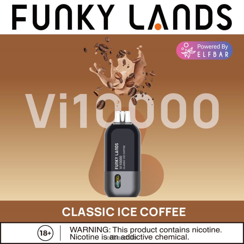 ELFBAR Funky Lands desechables vape vi10000 bocanadas café helado clásico L84404170