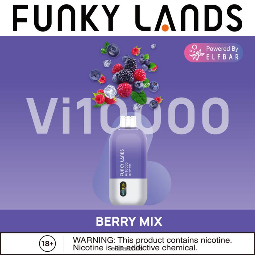 ELFBAR Funky Lands desechables vape vi10000 bocanadas mezcla de bayas L84404159