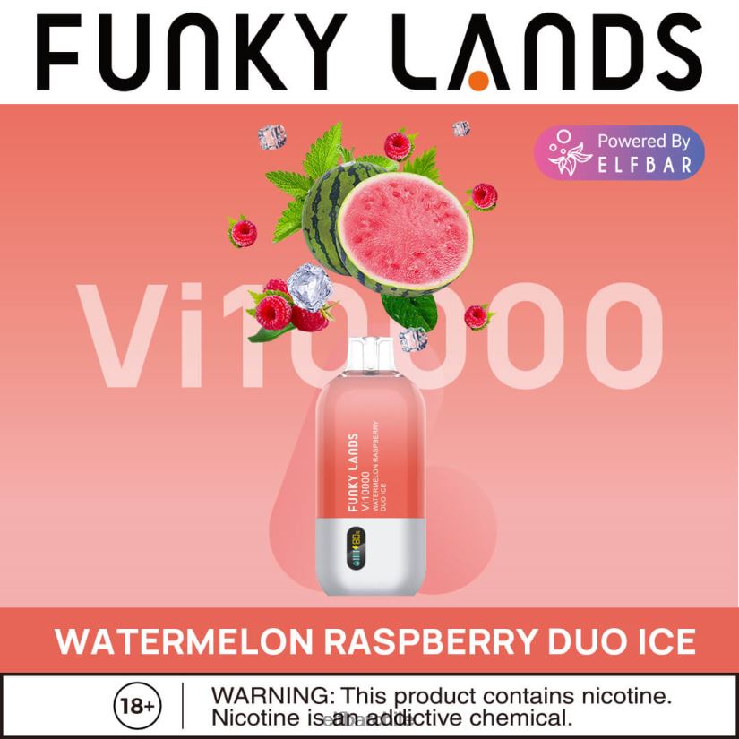 ELFBAR Funky Lands desechables vape vi10000 bocanadas sandía frambuesa dúo hielo L84404160