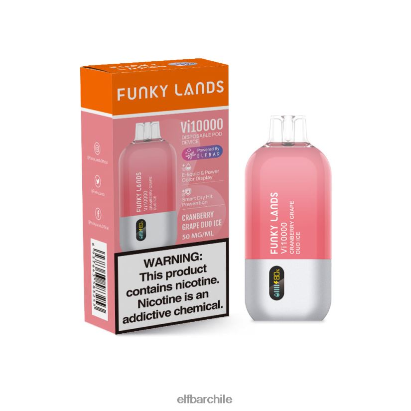 ELFBAR funky lands mejor sabor vape desechable vi10000 serie uva hielo dúo de uva y arándano L84404150