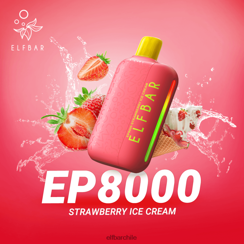 ELFBAR vape desechable nuevos soplos ep8000 helado de fresa L8440475