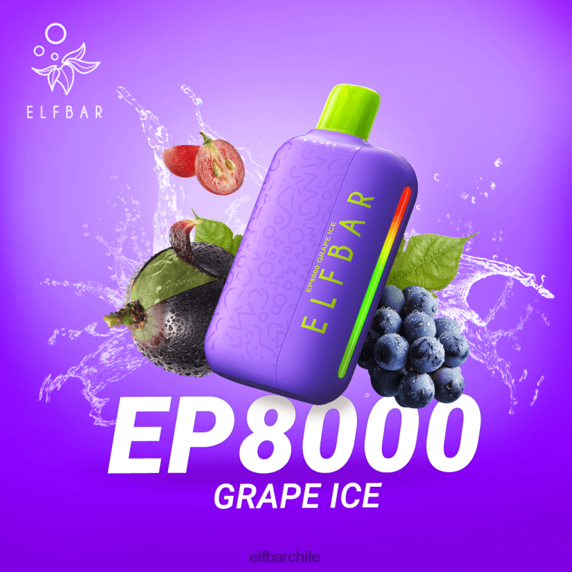 ELFBAR vape desechable nuevos soplos ep8000 hielo de uva L8440459