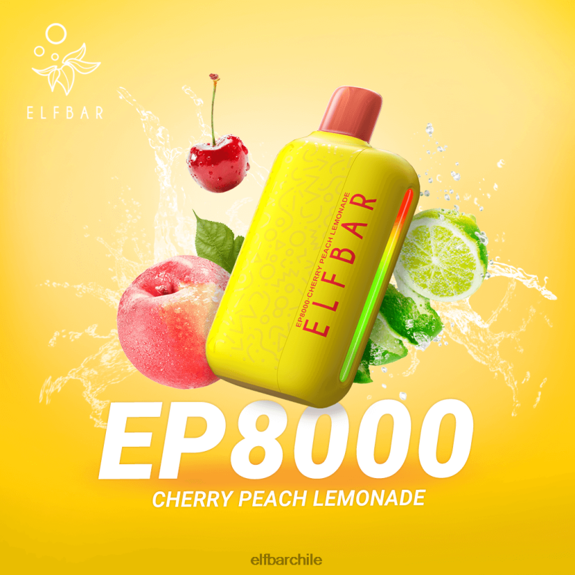 ELFBAR vape desechable nuevos soplos ep8000 limonada de cereza y durazno L8440458