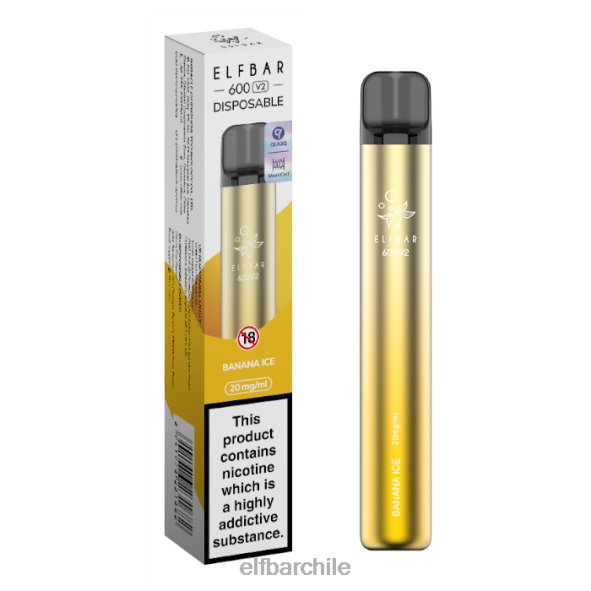 Vaporizador desechable elfbar 600v2 - 20 mg hielo de plátano DS2DF9