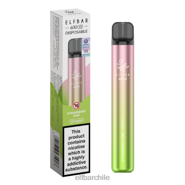 Vaporizador desechable elfbar 600v2 - 20 mg kiwi fresa DS2DF3