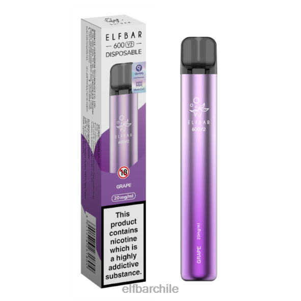 Vaporizador desechable elfbar 600v2 - 20 mg uva DS2DF2